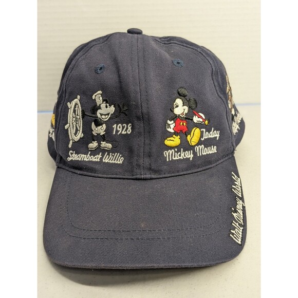 Disneyland Resort Strap Back Hat 2012 Mickey Mouse History Adjustable 1928-Today - Picture 1 of 7